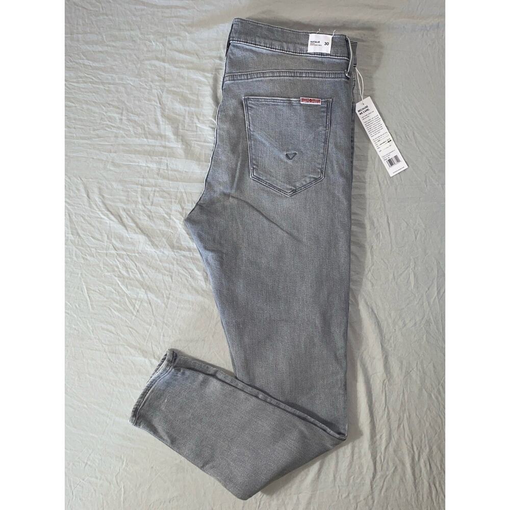 Hudson Natalie Mid-Rise Super Skinny Ankle Lightweight Stretch Denim Jeans. 30.
